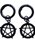 Shadow Pentagram Boot Charms | Black Boot Jewellery with Pentagram & Moon
