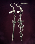 The Slayer & The Serpent –Mismatched Gothic Earrings