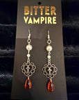 Crimson Prayer Gothic Earrings