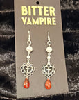Crimson Prayer Gothic Earrings