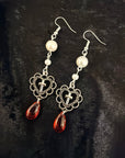 Crimson Prayer Gothic Earrings