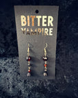 Crimson Bellflower Drop Earrings