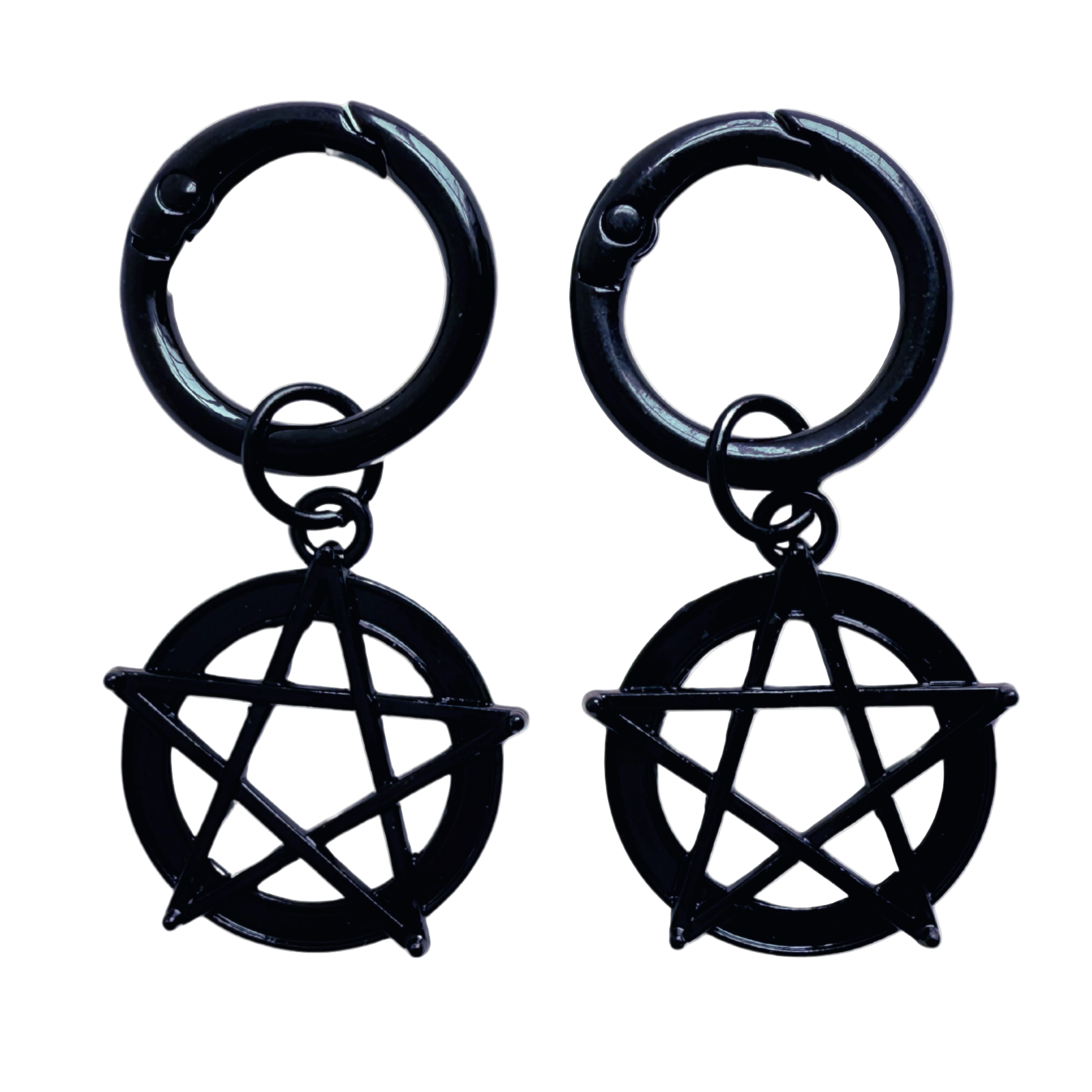 Shadow Pentagram Boot Charms | Black Boot Jewellery with Pentagram & Moon