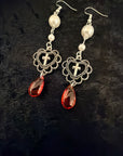 Crimson Prayer Gothic Earrings