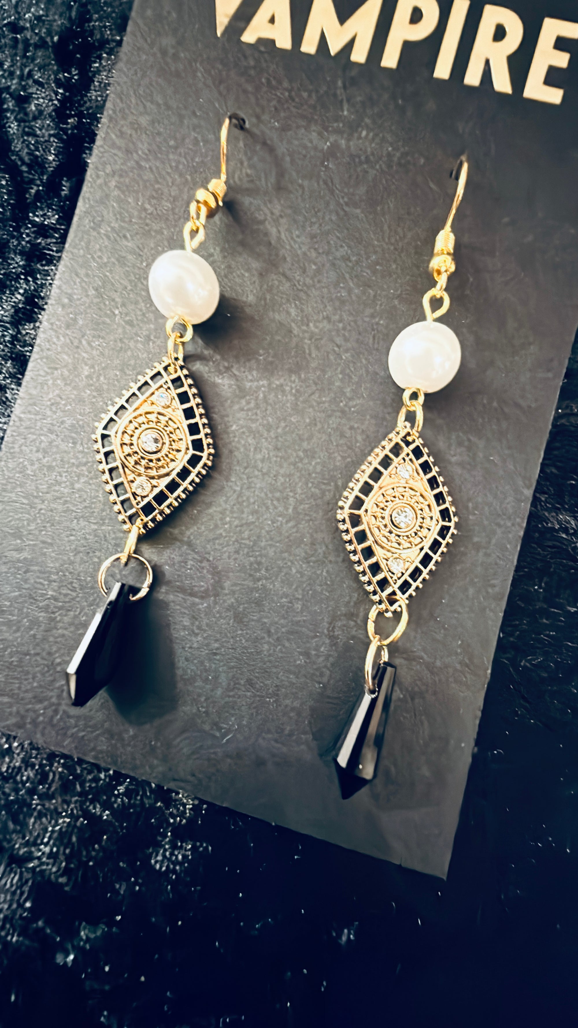 Oracle of Nightfall Earrings Gothic