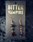 Crimson Bellflower Drop Earrings