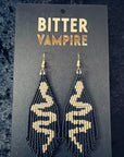 Serpent’s Kiss Beaded Fringe Earrings