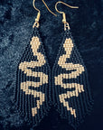 Serpent’s Kiss Beaded Fringe Earrings