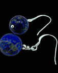 Gaia’s Tears Lapis Lazuli  Solid 925 Sterling Silver Earrings
