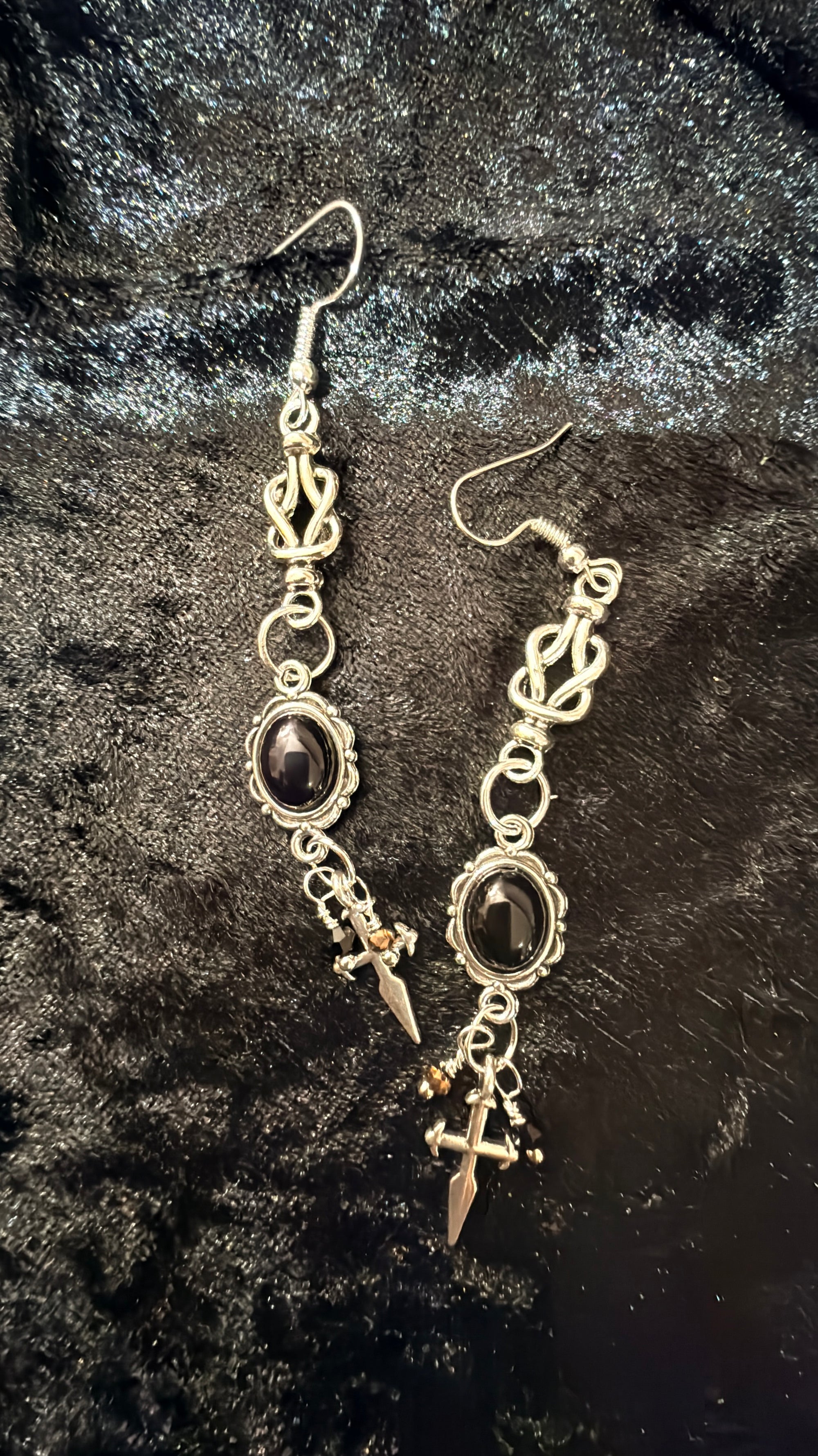 Midnight Athame Drop Earrings