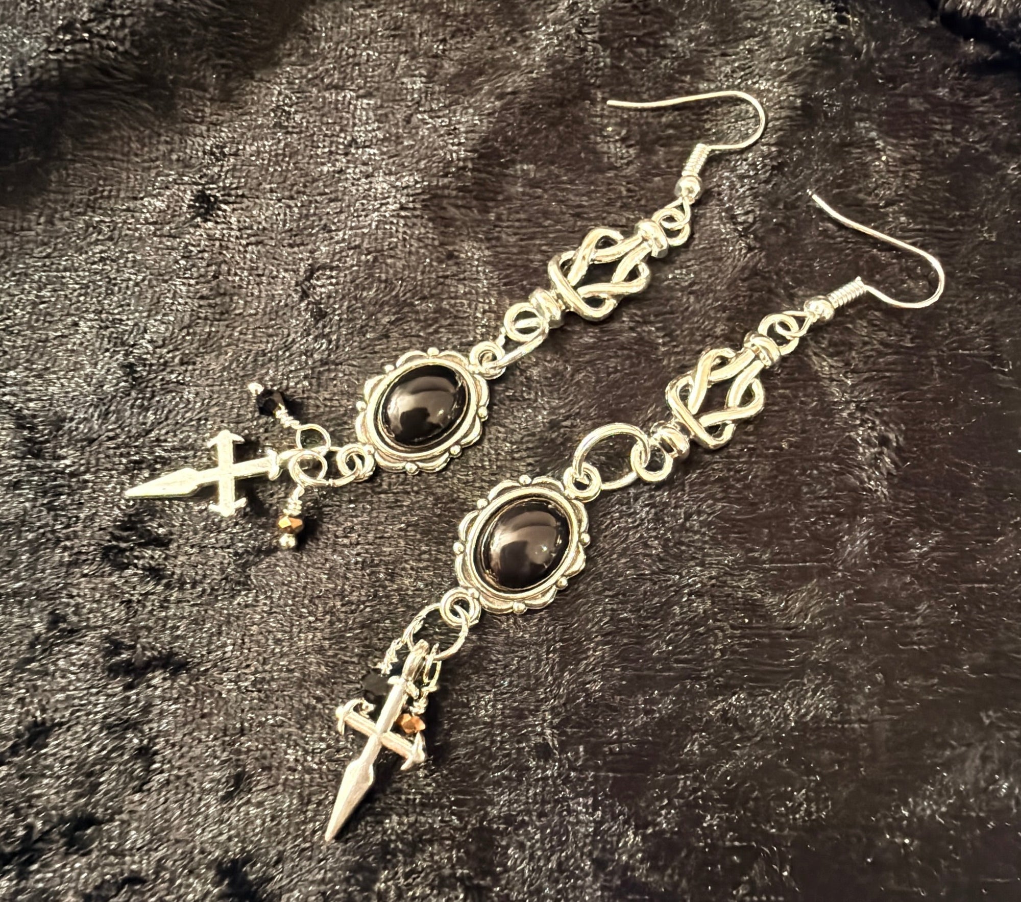 Midnight Athame Drop Earrings