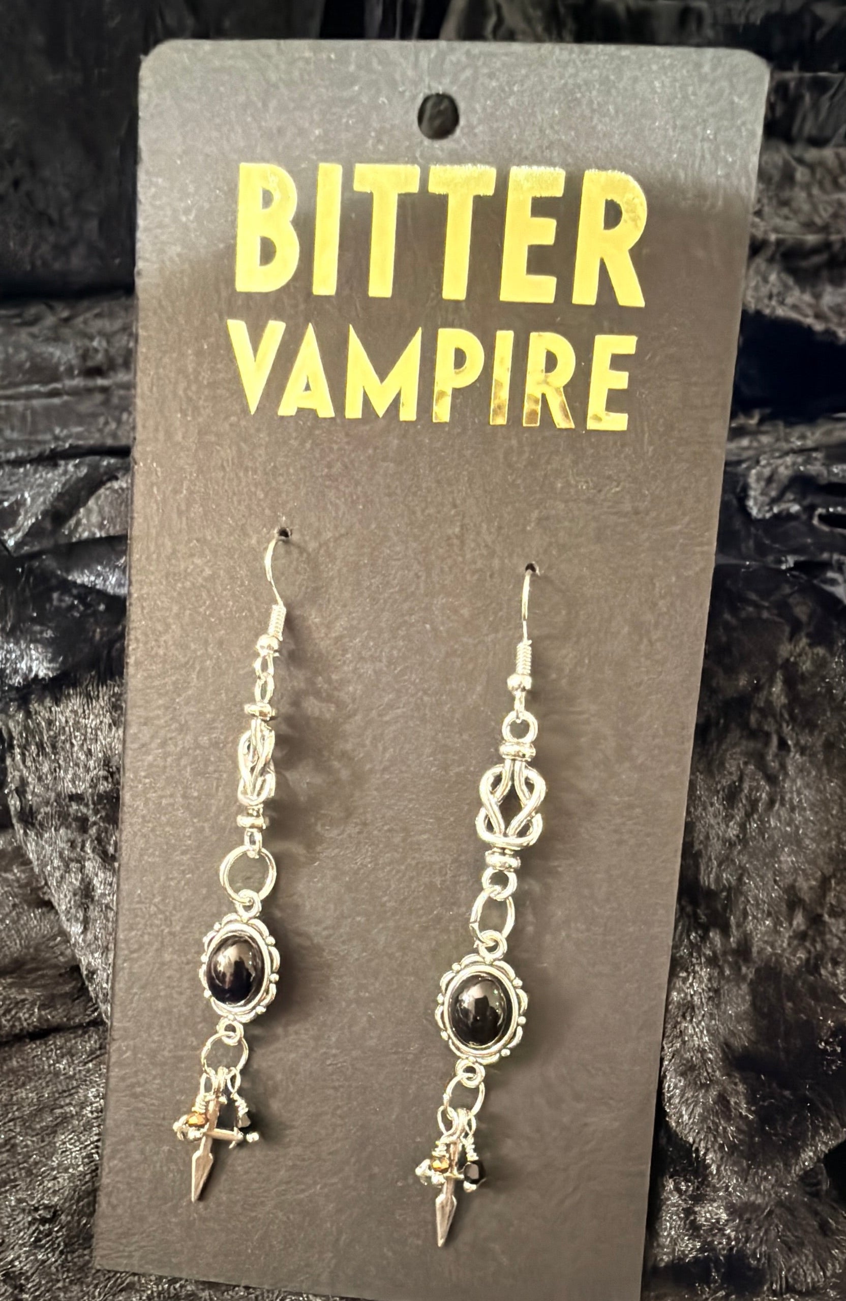 Midnight Athame Drop Earrings