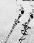 The Slayer & The Serpent –Mismatched Gothic Earrings