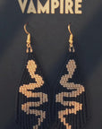 Serpent’s Kiss Beaded Fringe Earrings